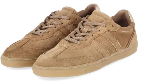 Fräulein Frida Silk 22 - Cappuccino Damen Sneaker Low Rauleder in braun - Gr. 36