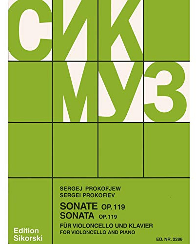 Sonate: für Violoncello und Klavier. op. 119. cello and piano.