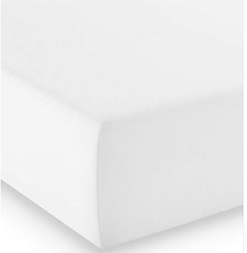 fleuresse Mako-Jersey-Spannlaken Comfort Farbe weiß 1000 Spannbettlaken Spannlaken Jersey Comfort weiß 1117 (Maße: 150 x 200 cm)