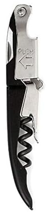 Metrokane, Rabbit Zippity 2-Step Waiter's Corkscrew, Black or Red (Colors May Vary)