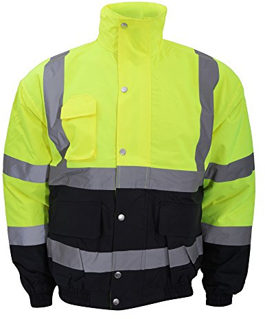 Yoko Hi-Vis Two Tone Bomber Jacket (Xl) (Hi-Vis Yellow)