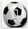 stika.co Folie für Lichtschalter, Fußball, schwarz/weiß, Vinyl