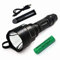 Forrader XM-L2 U3 Super-Bright LED Flashlight Torch Kit with One Piece Rechargeable 18650 Battery and Charger, Black