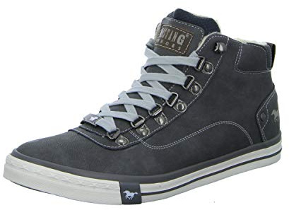 MUSTANG Herren Stiefelette Schnürboot High Top Sneaker Warmfutter 4103-601, Größe:41 EU, Farbe:Schwarz