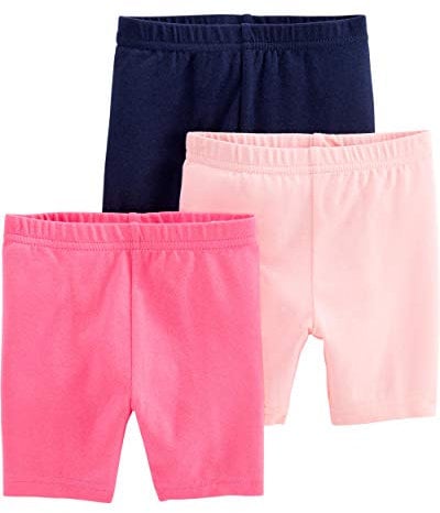 Simple Joys by Carter's Baby Mädchen 3-Pack Bike Shorts, Rosa/Marineblau, 3 Jahre (3er Pack)