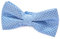 DonDon Edle Kinder Jungen Fliege gebunden und längenverstellbar 9 x 4,5 cm hellblau glänzend mit silbernen Punkten