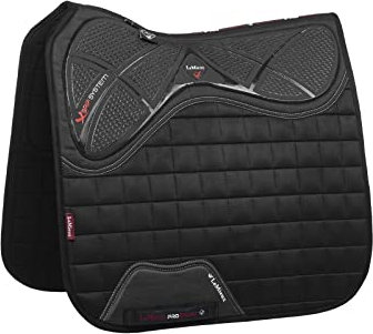 LeMieux X-Grip Silicone Dressage Square Dressurschabracke, Schwarz, L
