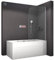 BERNSTEIN Duschabtrennung Duschwand Spritzschutz Badewanne 6 mm Nano Badewannenaufsatz Badewannenaufsatz EX201-80 x 140 cm