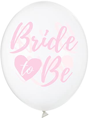 Miss Pretty London Luftballons Bride to be, 30 cm, kristallklar, 6 Stück