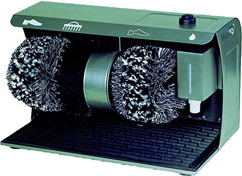 L2G – Cireuse à chaussures électrique, Lustreuse, Polisseuse Professionnelle avec distributeur de crème - 2 brosses à cirage et 1 décrotteur