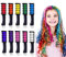 Kalolary 10 Stück Haarkreide, Non-Toxic Temporär Haarfarbe Kamm für Kinder Mädchen, für Karneval, Weihnachten Halloween Geburtstag