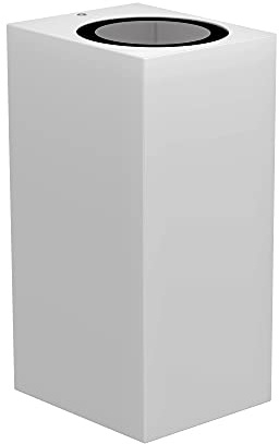 ledscom.de Wandleuchte ALSE Up & Downlight für außen, weiß, Aluminium, eckig, inkl. 2 GU10 LED Lampen (warmweiß, 10,8W, je 510lm, 45°)