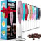 Powerlix Espumador de Leche Eléctrico de Mano - Batidora de Espuma Potente 19000 rpm con Soporte de Acero Inoxidable, Ideal para Café, Capuchino y Chocolate Caliente