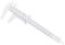 Ailan Messschieber 150 mm Kunststoff-Schieblehre Caliper Tragbarer Measure Ruler für Holzbearbeitungsmetallverarbeitung, Weiss