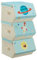 SONGMICS Aufbewahrungsbox Kinder, 3er Set, Faltboxen, Spielzeugkiste mit Deckel, 38 x 35 x 25 cm, für Kinderzimmer, Spielzeugzimmer, Weltraummotive, blau RLB700Q01