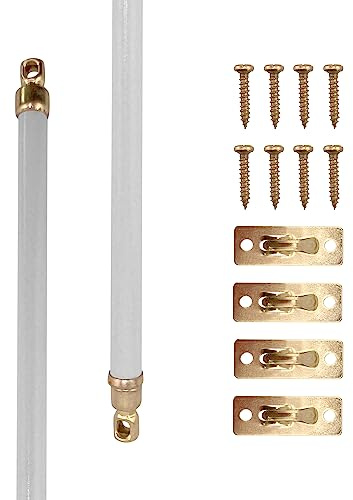 Amazing Drapery Hardware 21-38 inch Swivel Sash Curtain Rods Set of 2