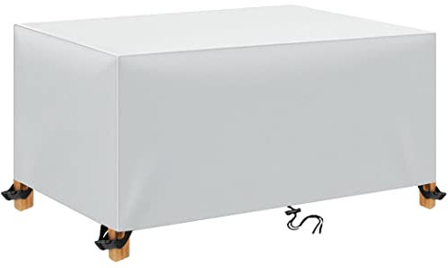 TopIdea Housse Salon de Jardin 198x97x76cm Housse de Table Jardin Rectangulaire Couverture de Protection Meubles Bâche Salon de Jardin Imperméable Anti-UV Tissu 600D Oxford Bache Table Exterieur