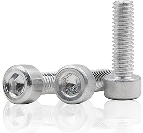 CREULT Boulons à six pans creux internes en alliage d'aluminium - Vis mâles M8 - Filetage complet de 1,25 mm - Attaches métriques (4 pièces, 10 mm de longueur)