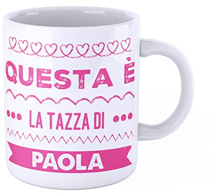 iMage Tazza Mug con nome Paola Questa è la tazza di Paola - regalo divertente per ogni occasione