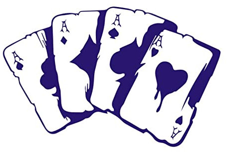 MACMRD Auto Aufkleber 15,3 cm * 9 cm Auto Aufkleber Poker Grafik Auto Motorräder Aufkleber 3D Reflektierende Auto Styling Aufkleber