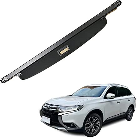 OREALTOOL Laderaumabdeckung Kofferraum Schutz Abdeckung Cargo Cover für Mitsubishi Outlander 2012-2021 Schwarz Ausziehbar Kofferraumabdeckung Rollo(Hubraum 2,4 Liter)