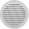 Amig - Griglia rotonda in alluminio con zanzariera | Griglie di ventilazione per presa d'aria | Ideale per soffitto cucina e bagno | Diametro interno Ø12 cm | Colore bianco