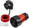 CNLINKO YM-24 Industrieller Wasserdichter Steckverbinder IP68 Rundsteckverbinder Luftfahrtstecker im Militärdesign PBT-Gehäusestecker Aviation-Anschluss M24 Flanschdose (2 Polig)