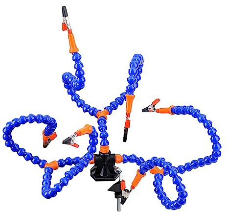 Soldering Station, 6 Flexible Arm Soldering Iron Holder Portable Helping Clip Soldering Station