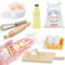 Wichtel Zubehör, 1/12 Miniatur Puppenhaus Zubehör Mini Eier Nudelholz Mehlsack Schneebesen Ölflasche Miniatur Wichtel Backset, Miniatur Wichtel Zubehör Küche Möbel Backen Zubehör