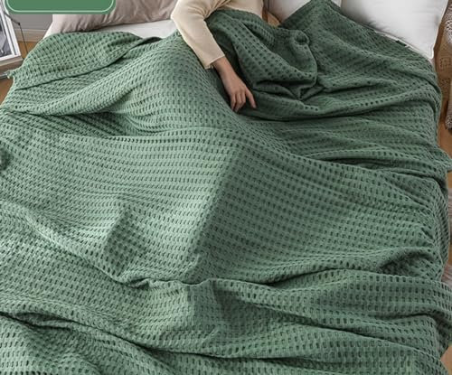 Premium Tagesdecke Kuscheldecke 100% Baumwolle 150 x 200 cm Gestrickte Strickdecke Sofadecke Baumwolldecke Sofaüberwurf Bettüberwurf