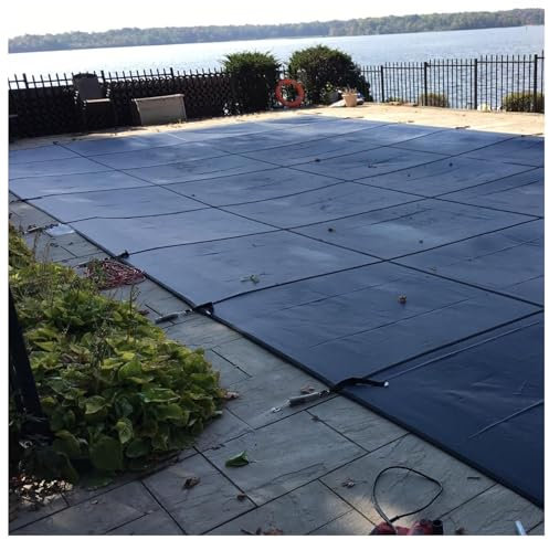 Copertura per Piscina Blu Verde Grande Copertura Piscina Invernale Per Piscine Interrate, Rettangolo Resistente Copertura Di Sicurezza Per Piscina Con Accessori A Terra ( Color : Blue , Size : 100x200