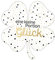Logbuch-Verlag 200 Kleeblatt Aufkleber Eine Portion Glück weiß gold schwarz Glücksbringer Sticker auf Rolle Geschenkaufkleber 5 cm