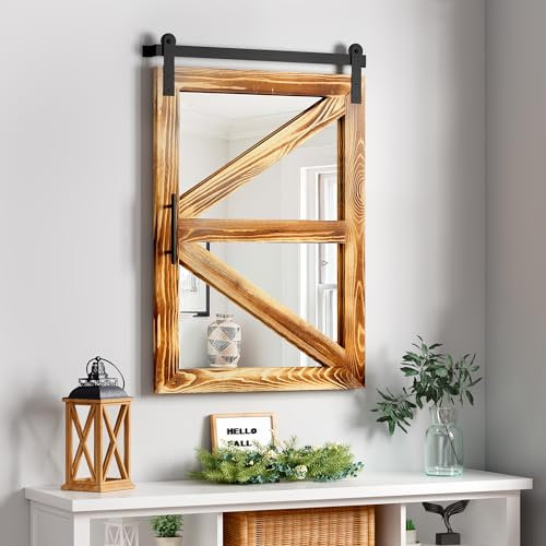 COGOOD Specchi da bagno da sopra lavabo, 30 x 23 cm, colore: nero