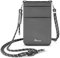 SIMTOP PochetteTour de Cou étanche avec Protection RFID pour Homme et Femme,Pochette pour Smartphone,Téléphone Portable avec Tour de Cou pour Passeport,Pièces de Voyage Sac Léger Gris Foncé
