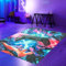 Teppich-Traum Gamingteppich dünn antirutsch strapazierfähig Kontroller mit neonfarbenen Symbolen in bunt, 120 x 160 cm