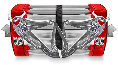 Collapsible 3 Story Fire Escape Ladder, Fire Ladder 3 Story with Widen Feet, Reusable & Anti-Slip Emergency Ladders for Windows and Balcony