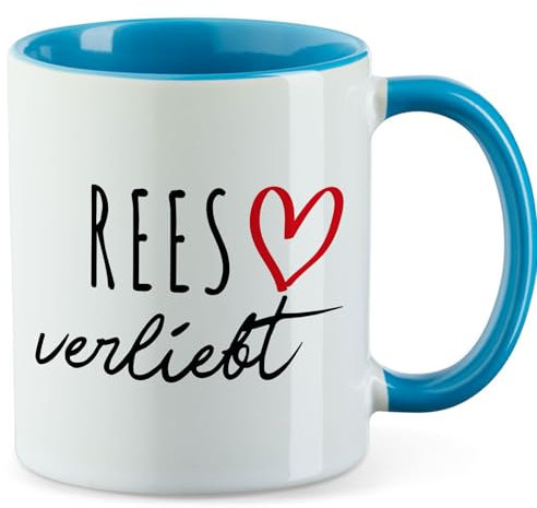 Huuraa Becher Rees verliebt Geschenk 330ml Blau Rees Geschenkidee