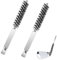 JJUNW 2 Pcs Golf Clubs Head Hosel Brush, Silver Golf Shaft Ferrules Brush, Stainless Steel Bore Brush Wire Brush Cleaning Tool, Electric Drill Wire Brush for Deeply Clean Debris Dust Glue