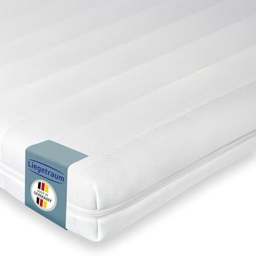 Liegetraum Gel-Topper 80 x 200 cm - Gelschaum Memory Foam Effekt - orthopädisch - Oeko-Tex - atmungsaktiv - Bezug waschbar - Matratzenauflage 80x200 cm für Matratze & Boxspringbett - Made in Germany