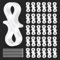 Gutter Hooks for Outdoor Lights, 120 Pcs Mini Plastic S Gutter Clips for Hanging Outside String Lights, Icicle Fairy Lights, Christmas Tree Decorations-White