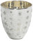 4tlg. Windlicht Gent Silber antik aus Glas Bauernsilber mit Sternen H10cm Advent