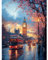 HEIBAGO 5D Diamond Painting, Stadt Straße Full Drill Diamant Painting Sets Für Erwachsene, DIY Cross Embroidery Diamant Kunst Bus Diamond Art Bilder Für Home Wand Dekor 30 * 40cm