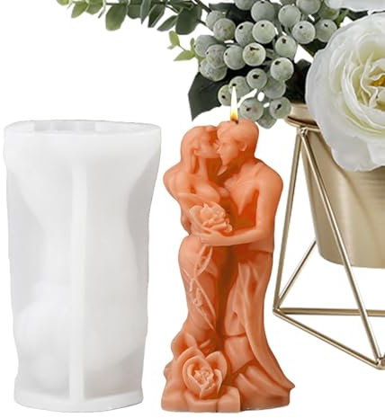 3 D Amanti Stampo In Resina - Stampi Per Candela In Silicone San Valentino | Stampo In Silicone Candela Di Abbraccio Di Coppia, Stampo Romantico Statue Casting, Stampi In Silicone Candela 3 D