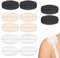LIQWEI 12 Stück BH Träger Rutschen Trägerpolster Silikon, Anti Rutsch Schulterpolster Damen Trägerkissenhalter BH Polster Strap Pad Halter Träger Kissen Halter für Frauen (Schwarz+Beige+Weiß)