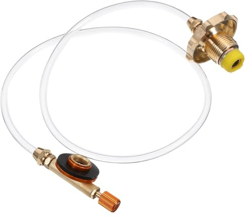 GOOHOCHY Gas Nachfülladapter für Camping Flachtank Gasfüllventil Robustem für Campingkocher und Grill zu Bedienen Langlebig und Tragbar