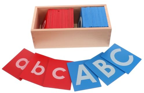 Toddmomy Montessori Alphabet Board with Sandpaper Letters Letter Board for Montessori Letter Tracing Language Learning and Phonics Practice Preschool and Kindergarten Educational Tool