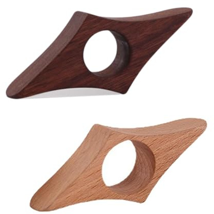 2 Stück Buchseitenhalter Daumen, Book Page Holder, Praktisches Buchhalter Daumen für Einhändiges Lesen, Holz Seitenhalter Ideal Als Geschenk für Buchliebhaber und Leseratten