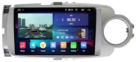 2 DIN Radio para Toyota Yaris 2012-2017 9 Inches Android 15 Carplay Radio Coche Bluetooth Steering Wheel Controls para, 4Core 2G+32G