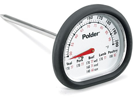 Polder Deluxe In-Oven Thermometer, Black