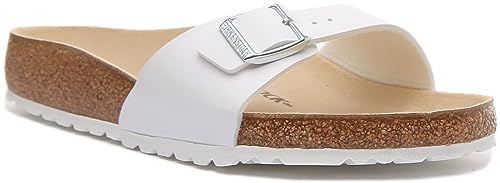 Birkenstock Madrid, Unisex-Adults Sandals Sandals, White (Weiß), 5 UK (38 EU)